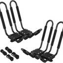 Kayak Roof Rack 2 Pairs J-Bar Carrier Holder for Canoe, SUV, Cars, Truck, Surf Ski, Car Top Mount Racks for Trip, Set of 4