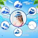 Tarpop Poker Visors Hats Bulk Casino Bingo Visor Casino Dealer Clear Plastic Sun Golf Hats for Women Men, 16 Pack