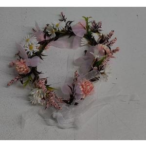 Baby Girls Flower Crown Flower Girl Headpiece Boho Little Wreaths for Weddings, Family Photography (Champagne White)
