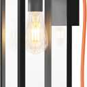 Large Porch Light with GFCI Outlet, 15 Inch Outdoor Light with Outlet Built-in, Waterproof Exterior Light Fixtures Wall Mount, Outside Lights for House Front Door Garage (No Sensor, Large)