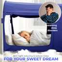 Alvantor Bed Canopy Bed Tents Dream Tents Privacy Space Twin Size Sleeping Tents Indoor Pop Up Portable Frame Curtains Breathable Grey Cottage (Mattress Not Included) Reducing Light, 39"W x 75"L