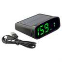 Solar Powered Head Up Display GPS Digital Car Speedometer with Intelligent Light Sensing HUD High Definition LED for Day and Night Compass Function
