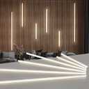 Art3d LED Recessed Lighting Kit - 6pcs Self-adhesive White LED Light with Smart Switch, 3000k Touching Switch Light for Wood Slat Wall Panels, Headboards, Stairs, Home decor, Under Cabinet Strip Light (Housing Color - Black)