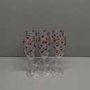 6 Pack Valentines Day Heart Shaped Champagne Flutes 6.5 oz Clear Red Hearts Plastic Champagne Flute Martini Glasses Cocktail Toasting Glasses Cups for Weddings Galentines Day Anniversary