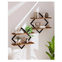 Floating Shelves, Set of 2 Wall Shelves, 2-Tier Hanging Shelves, Wall Shelf Set of 2, Wall Mounted Shelves, for Living Room, Bedroom, Kitchen, Office, Study, Rustic Brown TBJ01P2BF