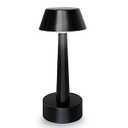 Egobasic Rechargeable Cordless Small Table Lamp Portable Battery Operated Lamp Touch 3 Way Dimmable Metal Bedside Night Light Lamps for Bedroom, Dining Room Patio Restaurant Bar Hotel (Black)