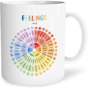 Counseling Therapy Office Must Haves Mug, Mental Health Gifts for Womentherapy Office Decor, Calming Corner Decor, School Office Decormental Health Decor 11 Oz (Feelings)