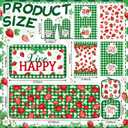 Fourluoo 10 Pcs Strawberry Kitchen Decor Set Dish Towels Rugs Oven Mitts and Pot Holders for Cooking Baking Grilling Women Mom Gift