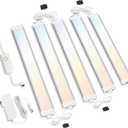 MYPLUS LED Under Cabinet Lighting Kit 5 CCT, 9W, 1500 Lumens, 12 Inch Light Bars, Bluetooth Plug-in Under Counter Lights for Kitchen Pack of 5