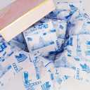 2 x MR FIVE 60 Sheets Blue American Buildings Tissue Paper Bulk,14" x 20",Blue Iconic Buildings Pattern Tissue Paper for Gift Bags,Blue Tissue Paper for Independence Day 4th of July Holiday Party