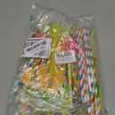 Haundry 100PCS Luau Party Cocktail Straws, 3D Honeycomb Flamingo Fruit Umbrella Paper Straws with Pineapple Straws, Disposable Tropical Drinking Straws for Hawaiian Pool Summer Party
