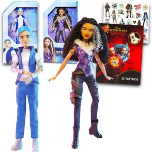 Disney Zombies Dolls Set for Girls - Bundle with 2 Zombies 3 Dolls Featuring Aspen and Willa Plus Tattoos for Kids | Disney Toys