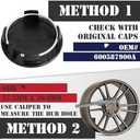 KitsPro 2.25Inch 57MM Wheel Center Caps for Tesla Model S Model X Model Y Model 3 Rivian R1T Rim Hub Caps 6005879 00 A, Pack of 4 (Gloss Black, Outer 57MM, Inner 50MM)