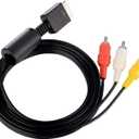 PS2 PS3 AV Cable, AV to RCA Cord for PlayStation 2 3 /PS2/PSX/PS3 Slim (6FT)