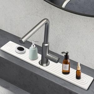 EKRHORBY Stone Faucet Mat for Kitchen Sink - Super Absorbent Sink Protectors,24'' Diatomaceous Earth Faucet Splash Guard, Prevents Moisture Buildup, Durable Protector for Kitchen,Bathroom Counter - Amazon.com