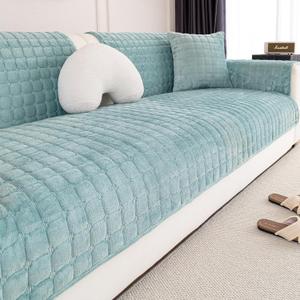 Velvet Couch Covers for Sofa, Sofa Covers Washable Sectional, Small Anti-Slip Sofa Slipcovers for Armrest and Backrest(1pc, Green, 28"×28")