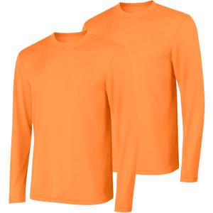 Hanes Sport Men's Long-Sleeve T-Shirt Pack, Cool DRI Moisture-Wicking Performance T-Shirts, Performance Tee, 2-Pack Small