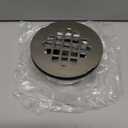 Westbrass A206P-07 2" No-Caulk PVC Compression Shower Drain with 4-1/4" Round Grid Cover, Satin Nickel