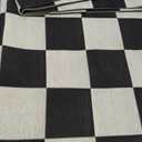 LUXE WEAVERS Checkered Black and White Geometric 5x7 Area Rug (5 ft x 7 ft)