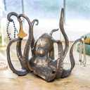 Decorative Octopus Mug Holder, Resin Material, Bronze Color, 9.8 x 6.3 inches, Coffee Cup Display Stand