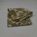 Mika Home Set of 2 Jacquard Tropical Leaf Pattern Throw Pillow Covers Decorative Pillowcase 20X20 Inches, Green Cream