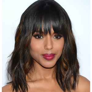 AISI HAIR Wavy Bob Wigs with Bangs for Women Black Mixed Brown Color Short Wavy Bob Curly Wig Synthetic Natural Looking Heat Resistant Fiber Hair for Women