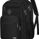 Black Backpack for Men, School Backpack for Boys Teens,15.6 inch Laptop Back Pack with Reinforced Straps, Backpacks for School Business Work College Travel, College Book Bag, Bookbag