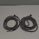 Elebase 1/4 Quarter Inch TRS Instrument Cable 10ft 2-Pack,Right-Angled to Straight 6.35mm Guitar Bass AMP Cord,6.3mm Male Stereo Audio Line for Electric Guitar, Bass, Keyboard, Mixer, Amplifier, Speaker (Grey)