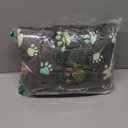 Tuanse 4 Pack Ultra Soft Dog Cat Bed Mat Small Animal Guinea Pig Bed with Cute Print Reversible Fleece Dog Crate Kennel Pad Cozy Washable Thickened Hamster Pet Beds Mat(13 x 19 Inches,Black)