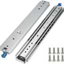 1 Pair of 32 Inch Heavy Duty Drawer Slides 500LB Full Extension Side Mount Ball Bearing Drawer Rails with Lock