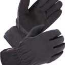 SKYDEER Women's Winter Warm Deerskin Suede Gloves With Polar Fleece and Thermal Insulated 3M Thinsulate Insulation (SD8663T) (Black)