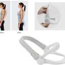 Adjustable Neck Brace - Cervical Collar with Neck Stretcher | Neck Orthotics for Forward Head Posture Correction and Cervical Spine Support and Alleviating Pressure (White)