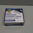 High Pressure Shower Head - Anti-Clogging Silicone Nozzles 2.5 GPM Removable Restrictor - Easy to Clean and Install - Includes Plumbers Tape - 6 inch - (Matte Black 2.5GPM)