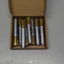 Fuutreo 10 Pack Jumbo Permanent Markers Bulk Large Chisel Tip Permanent Markers Quick Drying Waterproof Big Huge Poster Pens for Office, Logistics Company and More (Gold)