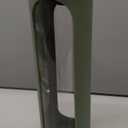 32 oz Glass Water Bottles - 1 Liter Motivational Tumbler With Time Marker - Borosilicate Glass With Silicone Sleeve and 2 Lids, Handle Spout & Bamboo Straw Lid (Olive)