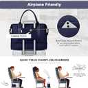 Travel Duffel Bag,Sports Tote Gym Bag,Shoulder Weekender Overnight Bag for Women, Navy blue