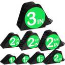 3 Inch Hair Clipper Combs Guides, Hair Clipper Guards 1 & 1/4" 1 & 1/2" 2", Mega NO.16 NO.12 NO.10 fits for most Wahl Clippers (Black, 8pcs Mega Set)