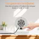 Mini Space Heater, 120 Adjustable Tilt, Fast Heating 400W/600W Energy Efficient for Indoor Use,Overheating Protection,Fast Heating,Small Desk Heater for Bathroom Home Office Bedroom