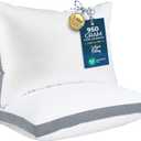 Utopia Bedding Bed Pillows for Sleeping Standard Size (Grey), Set of 2, Soft & Fluffy Pillow with Down Alternative Filling, Cooling, Hotel Quality, Gusseted Pillow for Back, Stomach or Side Sleepers