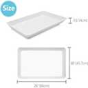 Serving Tray Platter, 26'' x 18'' x 1.6'', 2 Pcs Food Tray for Veggie Fruit Snack Dessert Cookie Cheese, Food Trays for Party Supplies Display, Large Platters for Serving Food, BPA Free