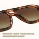 livho Trendy Polarized Square Aviator Sunglasses Women Men Square Eyewear Frame, Retro Sun Glasses for Women Men 2025 Shades