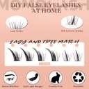 Lash Clusters with Bottom Lashes Cat Eye Lash Cluster Eyelash Extensions Wispy C Curl Fox Eye Lashes Left&Right Fluffy Eyelashes Clusters, by Momolash