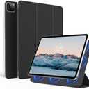 Esr for iPad Air 13 Inch Case (M3/M2, 2025/2024), for iPad Pro 12.9 Inch Case (6th/5th/4th, 2022/2021/2020), Strong Magnetic Removable Slim Trifold Stand Cover & Auto Wake/Sleep, Black
