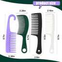 Wide Tooth Comb - 4 Pieces Hair Comb and Brush Set,Large Detangling Comb for Curly, Wet, or Dry Hair in All Types,Does Not ScratchThe Scalp
