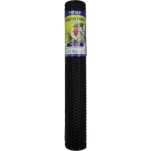 Tenax 72120546 Hex Poultry Fence, 3' x 25' Black