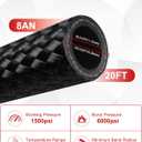 POHIR 8AN CPE Fuel Line 20FT, Steel Braided Nylon Transmission Oil Cooler Lines Hose 1500 PSI for Gasoline Diesel Hydraulic