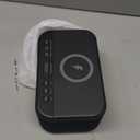 Alarm Clock Speaker Wireless Charger, Digital Alarm Clocks Bedrooms Bluetooth, Alarm Clock Dimmable Light Bedrooms Dual Alarm Snooze Dimmer 12 24H RGB Night Light Bluetooth USB AUX, Black