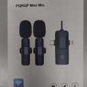 PQRQP 3 in 1 Wireless Lavalier Microphone for iPhone, iPad, Android, Camera, Mini Microphone, 7-Hour Battery, High Definition Sound Quality for Interview, Video Podcast, Vlog (Pink)