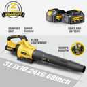 GEVEELIFE Leaf Blower Cordless, 650CFM & 3 Speed Levels, Electric Cordless Leaf Blower with 2 * 5.0Ah Battery Powered, Blowers for Lawn Care, Yard, Blowing Leaves, Dust, Snow