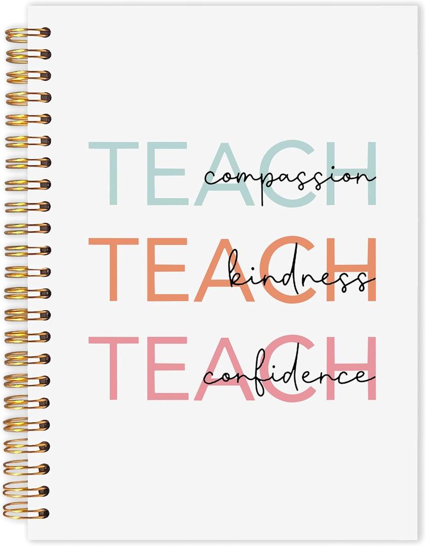 Boho Teachers Spiral Notebook, End of Year Teacher Gifts Journaling Notebooks, Teacher Appreciation Gifts Journals for Writing, Inspirational Teach Notebooks for Note Taking, 5.5x8.3 Inch